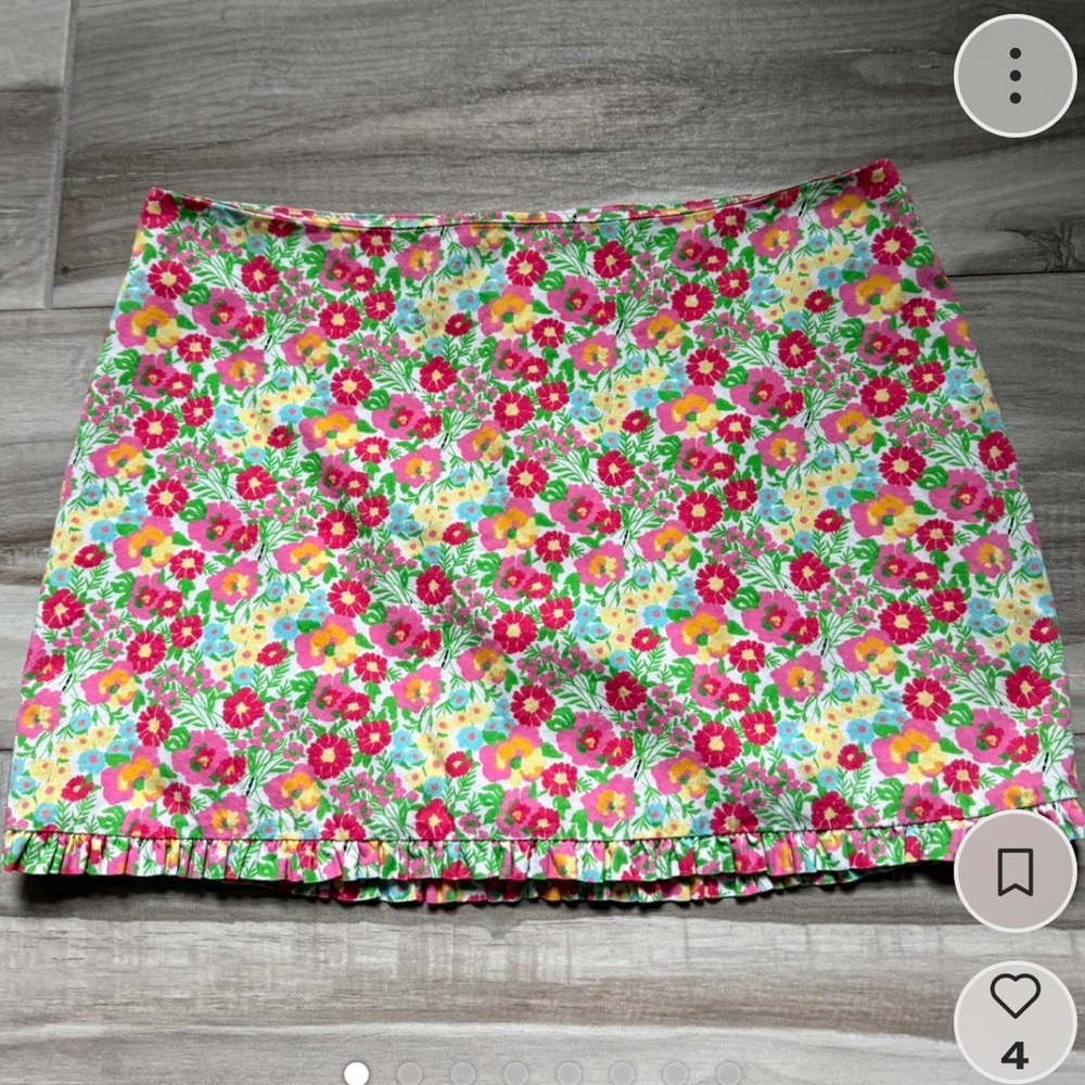 Lilly Pulitzer Ants 🐜 on Parade Floral Ruffled Skirt 6